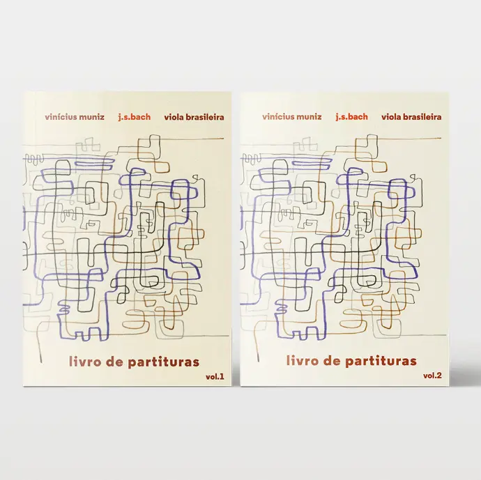 Capas dos livros de Bach para viola caipira