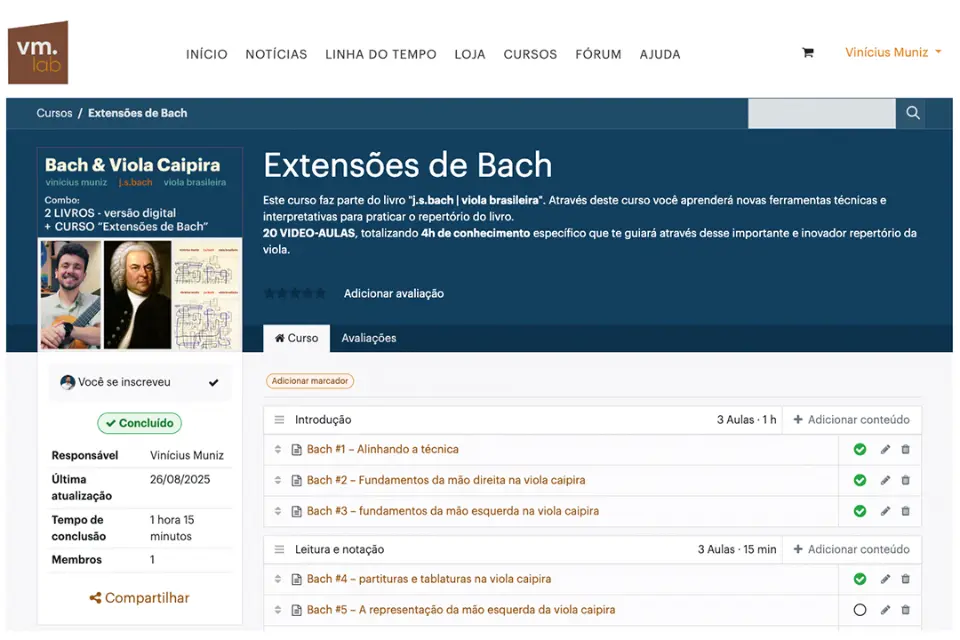 Curso Bach &amp; Viola Caipira