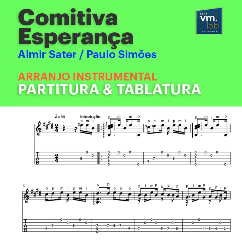 "Comitiva Esperança" - Arranjo instrumental